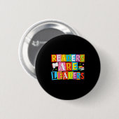 Leser sind führende lustige Lesebuchliebhaber Button (Vorne & Hinten)