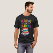 Leser sind Führer Farbige Buchkunst T-Shirt (Vorne ganz)