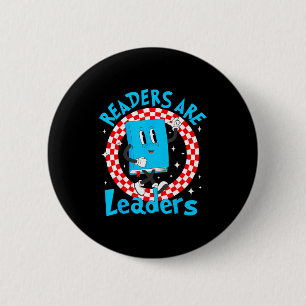 Leser sind Führer lesende Buchliebhaber Lehrer Button