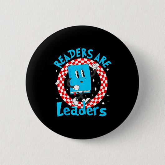 Leser sind Führer lesende Buchliebhaber Lehrer Button (Vorderseite)