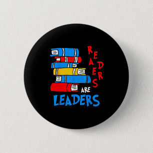 Leser sind Führer lesender Buchliebhaber Lehrer Ki Button