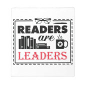 Leser sind Führungspersönlichkeiten Notizblock (Vorderseite)