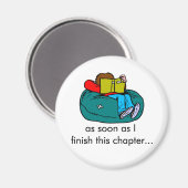 Leser T - Shirt und Geschenke. Magnet (Vorderseite/Rückseite)