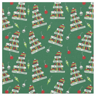 Leser und Buchliebhaber Weihnachtsbaum Stoff