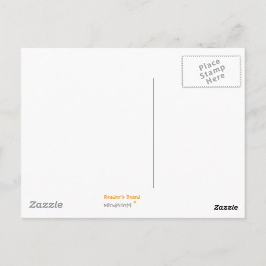 Leserbart Postkarte (Rückseite)