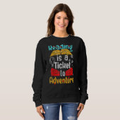 Leserbuch für Abenteuerbücher Sweatshirt (Vorne ganz)