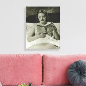 Leserbuch Leinwanddruck (Insitu (Wohnzimmer))