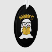 Leserbuch-Nerd halloween Ghost Lesebeschenk Ornament (Vorderseite)