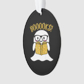 Leserbuch-Nerd halloween Ghost Lesebeschenk Ornament (Vorderseite)