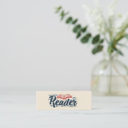 Leserbuchlogan Mini Visitenkarte (Stehend Vorderseite)