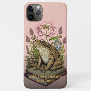 Leserfrosch auf Buch Wildblumen Cottagecore Custom Case-Mate iPhone Hülle