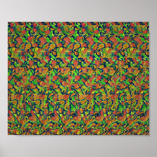 Leserfrosch - Versteckter 3D-Druck Poster (Vorne)