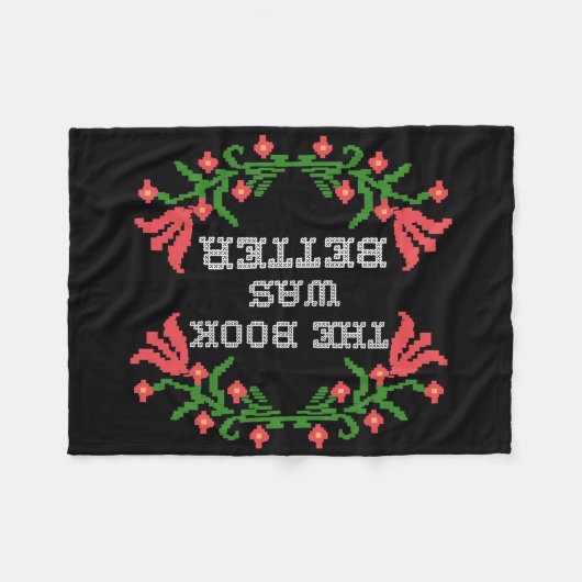 Lesergeschenk das Buch war besser Fleecedecke (Vorderseite (Horizontal))