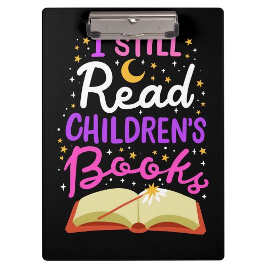 Lesergeschenk lese ich noch Kinderbücher Klemmbrett (Vorderseite)
