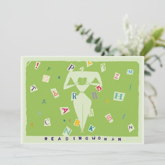 Leserin 7x5 einladung (Stehend Vorderseite)