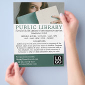 Leserin, Bibliothekswerbung Flyer (Hand)
