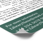 Leserin, Bibliothekswerbung Poster (Ecke)