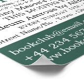 Leserin, Buchklubwerbung Poster (Ecke)
