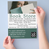 Leserin, Buchspeicherwerbung Flyer (Hand)