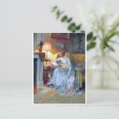 Leserinnen des antiken Lampengemäldes Postkarte (Stehend Vorderseite)