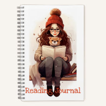 Leserjournal Niedliches Mädchenbuch und Hund Herbs