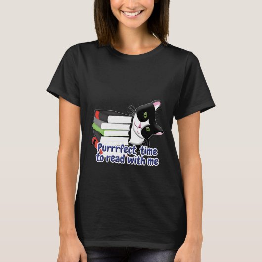 Leserkatze buchen T-Shirt (Vorderseite)