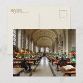 Lesesaal Boston Massachusetts Postkarte (Vorne/Hinten)