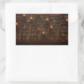 Lesesaal der alten Bibliothek Rechteckiger Aufkleber (Tasche)