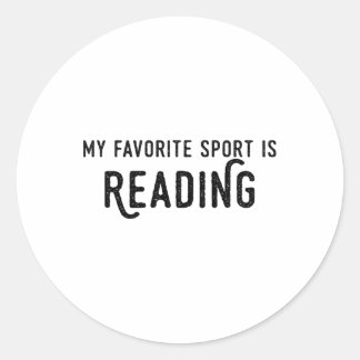 Leseshirt Mein Lieblingssport ist Lesen Lehrer Runder Aufkleber