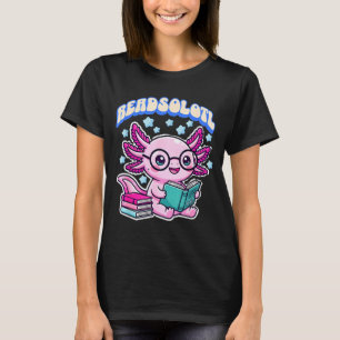 Lesesolotl kawaii Axolotl lustiges Buch Leseliebha T-Shirt