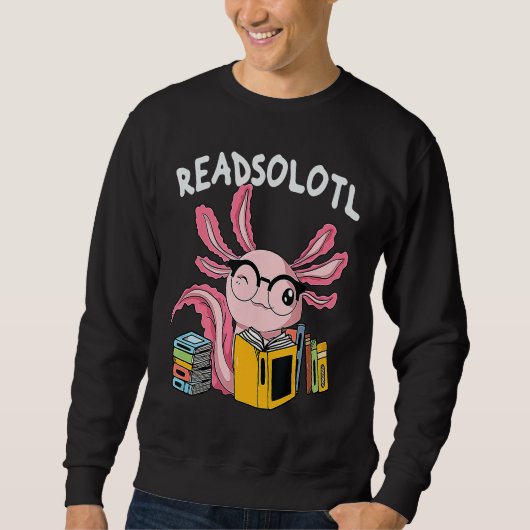 Lesesolotl Lesebuch Axolotl Lesefischbücher L Sweatshirt (Vorderseite)