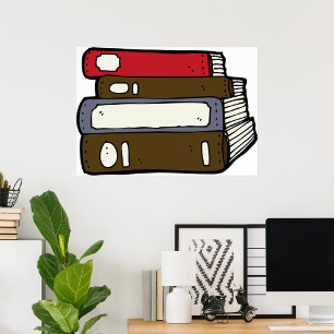 Lesestack der Bücherbibliothek Poster