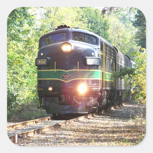 Lesestelle Eisenbahnlokomotive 903 Quadratischer Aufkleber (Vorderseite)