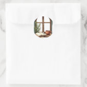 Lesestillleben Runder Aufkleber (Tasche)