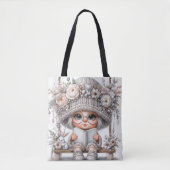 Lesetote Winter-Gnome Tasche (Vorderseite)