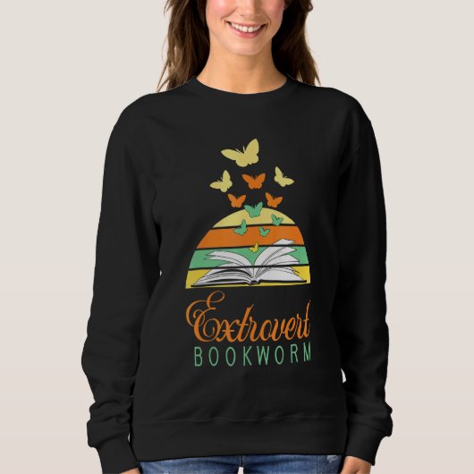 Lesewortextrovert Buch Reading 1 Sweatshirt (Vorderseite)