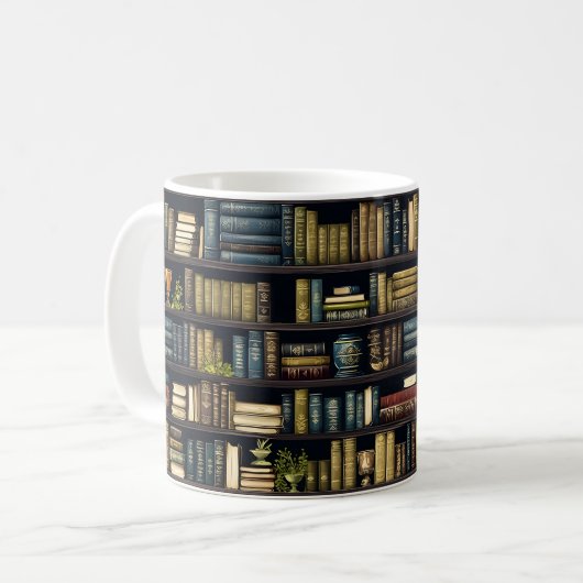 Lesewortlesemuster für Bücherbücher Kaffeetasse (Vorderseite Links)