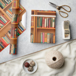 Lesewortlesung der virtuellen Bibliothek Geschenkpapier