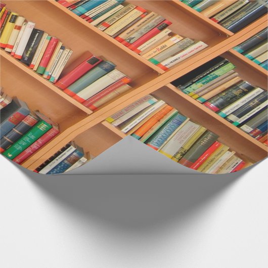 Lesewortlesung der virtuellen Bibliothek Geschenkpapier (Ecke)