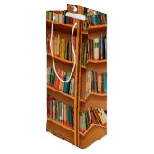 Lesewortlesung der virtuellen Bibliothek Geschenktüte Für Weinflaschen (Rückseite Schrägansicht)
