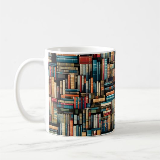 Lesewortlesung der virtuellen Bibliothek Kaffeetasse (Links)