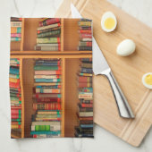 Lesewortlesung der virtuellen Bibliothek Küchentuch (Viertel Falte)