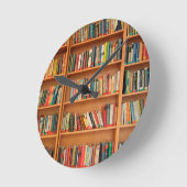 Lesewortlesung der virtuellen Bibliothek Runde Wanduhr (Winkel)
