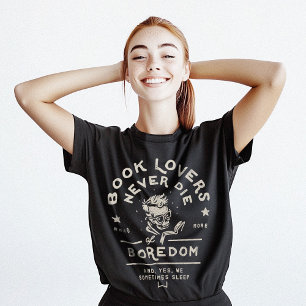 Lesewurm Lesen Bücher Funny Retro Dunkler Spaß T-Shirt
