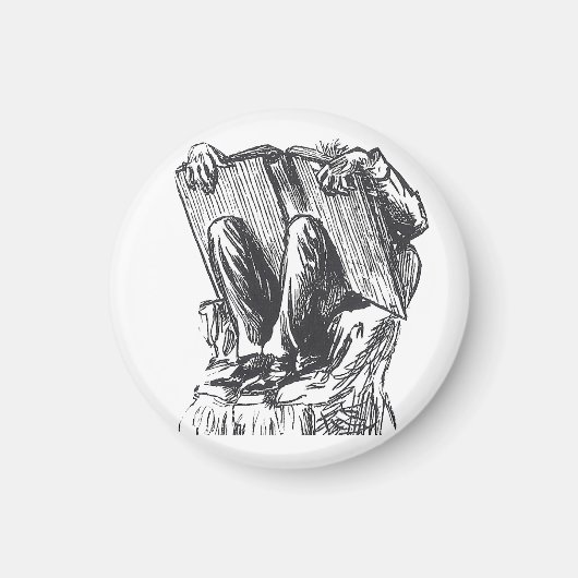 Lesewurm Magnet (Vorne)