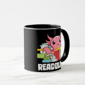 Lesewurm Readolotl Reading Amphibien Tasse (VorderseiteRechts)