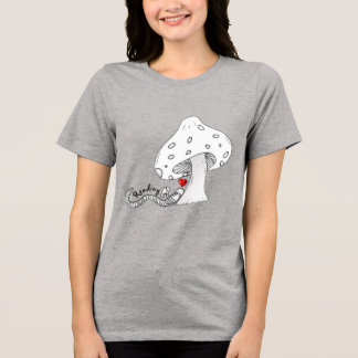 Lesewurm unter einem Pilz Tri-Blend Shirt