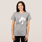 Lesewurm unter einem Pilz Tri-Blend Shirt (Vorderseite voll)