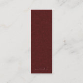 LESEZEICHEN - addieren Sie Ihre Foto-Schablone Mini Visitenkarte (Rückseite)