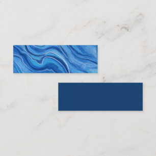 Lesezeichen aus Blauem Marmor Mini Visitenkarte